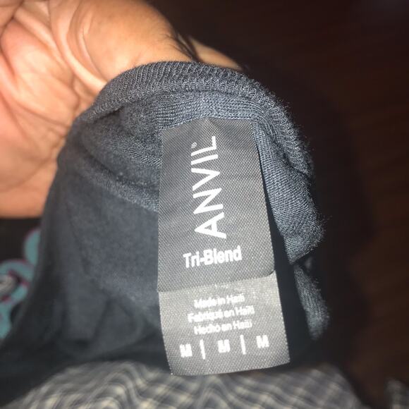 Anvil T-Shirt Men's L Black Short Sleeved Guy Marshall Logo - Picture 5 of 12